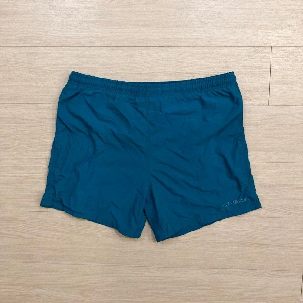 Vintage O'Neill Lined Blue Swim Shorts Mens Size Medium Surf Swim